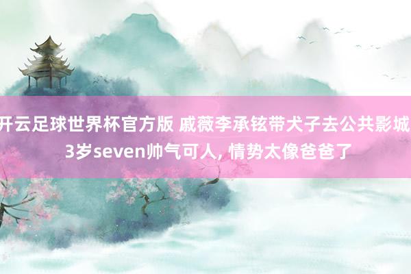 开云足球世界杯官方版 戚薇李承铉带犬子去公共影城, 3岁seven帅气可人, 情势太像爸爸了