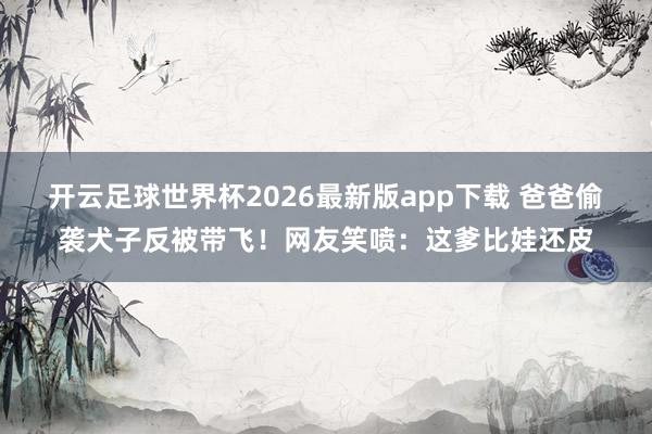 开云足球世界杯2026最新版app下载 爸爸偷袭犬子反被带飞！网友笑喷：这爹比娃还皮